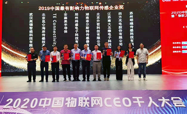 巅峰国际：荣获最有影响力物联网传感企业奖